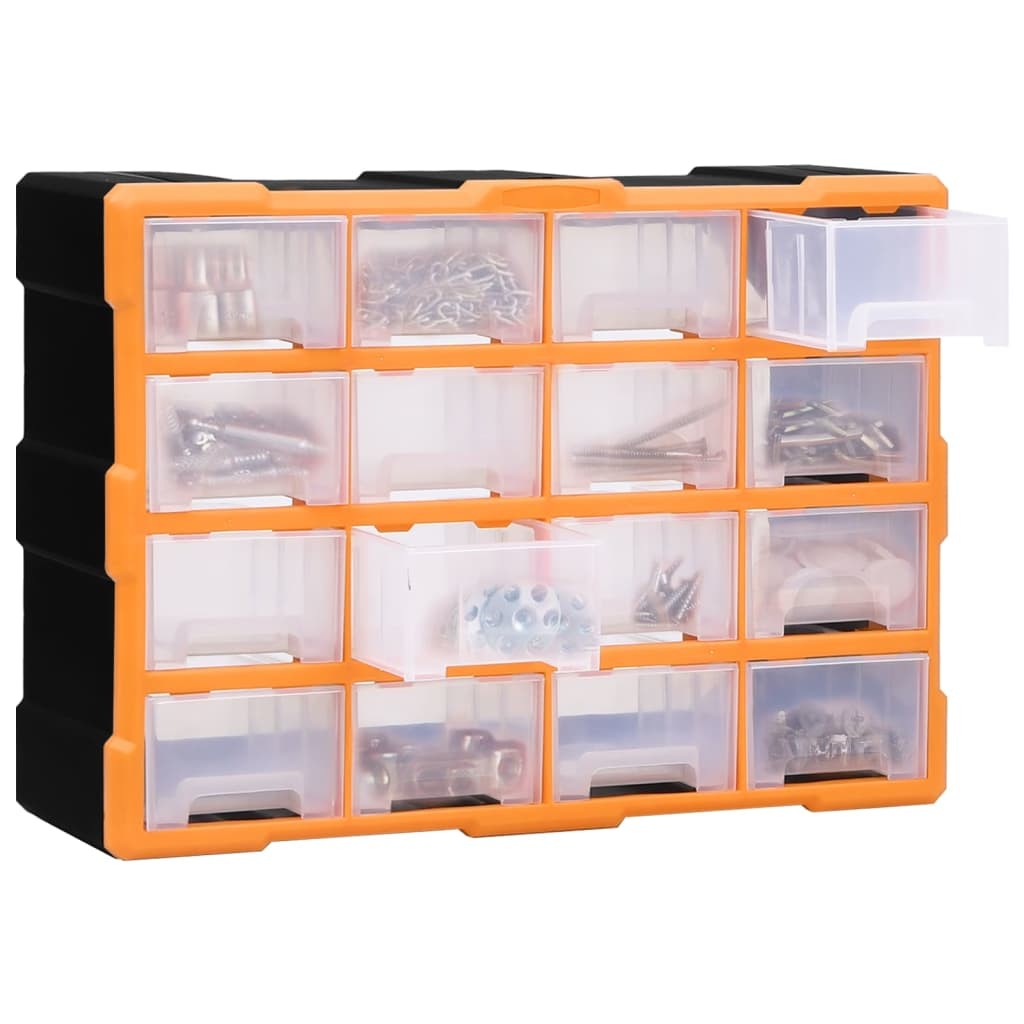 Mobile Contenitore Industriale 16 Cassetti Medi - 52x16x37 cm Parete - 3