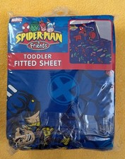 2005 Vintage Spider-Man And Friends Toddler Fitted Sheet BRAND NEW
