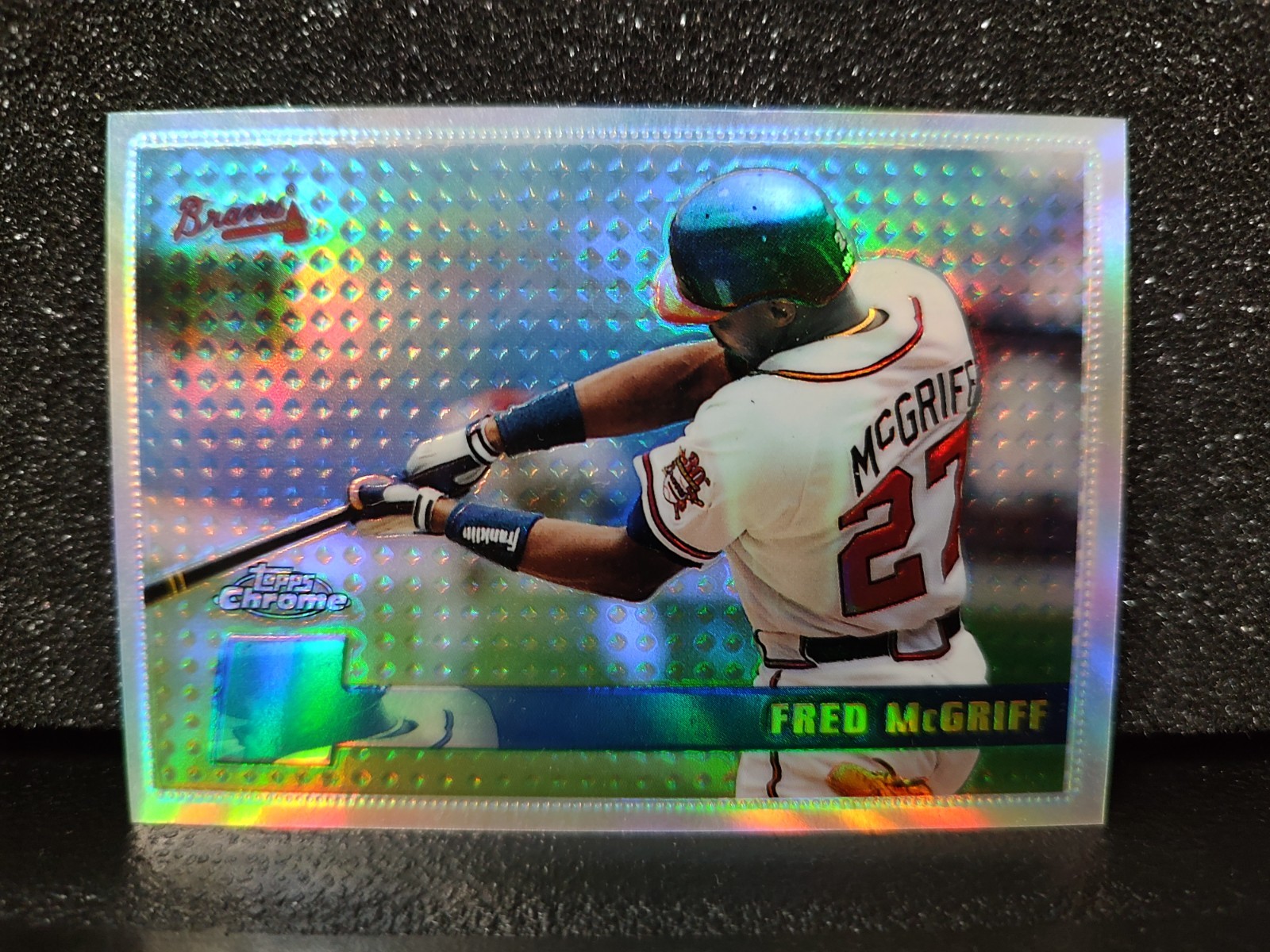 1996 Topps Chrome Refractor Fred Mcgriff #156 HOF Braves