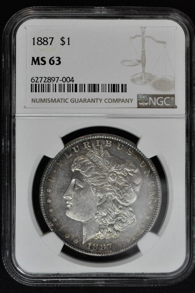 NGC Grade MS 63 1887 Year Morgan US Dollars (1878-1921) for sale