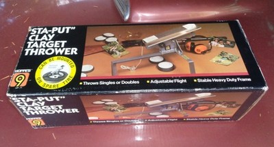 Vintage NOS HOPPE'S 9 STA-PUT Clay Target Thrower Single/Double Launcher