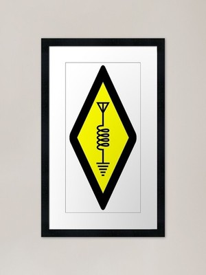 Amateurfunk Symbol Gerahmter Kunstdruck Gerahmtes Wandbild Poster Leinwanddruck Bild