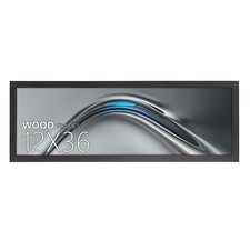 POUKROO 12x36 Black Solid Wood Picture Frame for Puzzles  Artwork Display