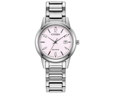 #ad #ad Citizen Lady Ladies Eco Drive Pink Dial Stainless Steel Watch FE1241 71Z NEW $125.00