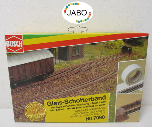 (RH/14) BUSCH H0 7090 vía cinta de grava 3 m NUEVO/EMBALAJE ORIGINAL | Zustand: Neu