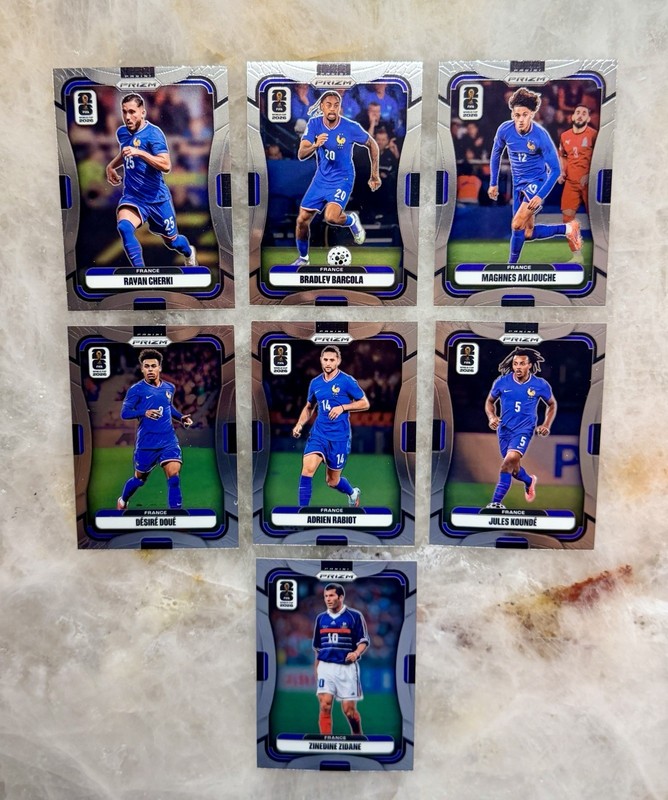 2026 Panini Prizm World Cup Lot x7, Zidane + Team France