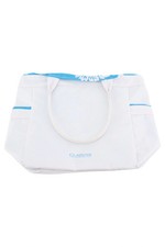 CLARINS Damen Henkeltasche Weiß Casual Elegant Strandtasche Shopper 22x30cm