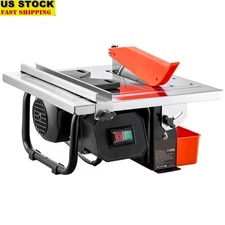 Wet Tile Saw 7inch Blade 3500RPM Induction Motor Adjustable 0-45 Degree Cuts New