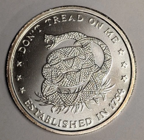 1 oz .999 Fine Silver Don't Tread On Me / Liberty Bullion Round