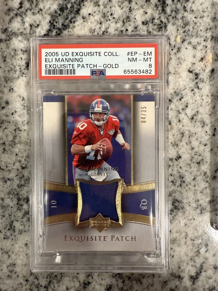 2005 2006 2007 Upper Deck Exquisite collection patch ELI MANNING GOLD Lot PSA - Image 4 of 4
