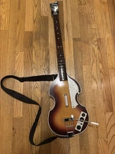 Rock Band Bass Guitar Beatles McCartney Hofner for Nintendo Wii (No Dongle)