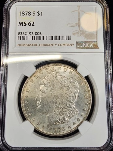 1878 S MORGAN SILVER DOLLAR NGC GRADED MS62 NICE ORIGINAL COIN $1