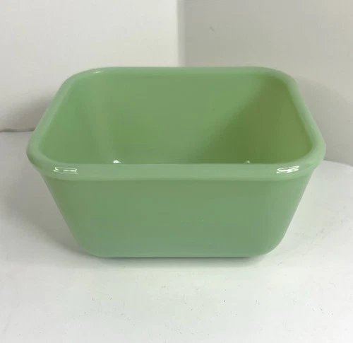 Vintage Jadeite Fire King Philbe Refrigerator Glass Fridge Dish NO LID