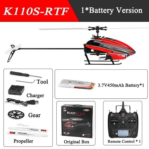 WLtoys XKS K110S Brushless RC Helicopter for Adults, 3D/6G M