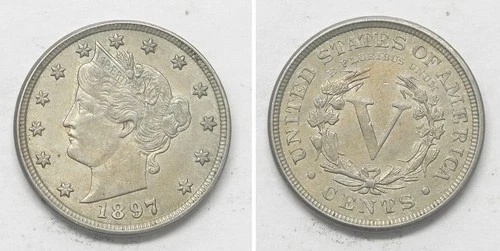 1897-P Liberty Nickel — photo from the most recent tracked eBay sale
