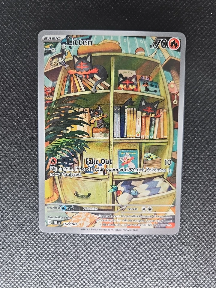 Litten 167/162 SV05: Temporal Forces Holo Full Art Near Mint Condition - Image 3 of 4