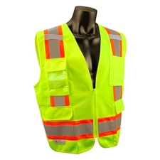 Radians SV6GM Green Class 2 Hi-Viz Two-Tone Surveyor Safety Vest, Medium