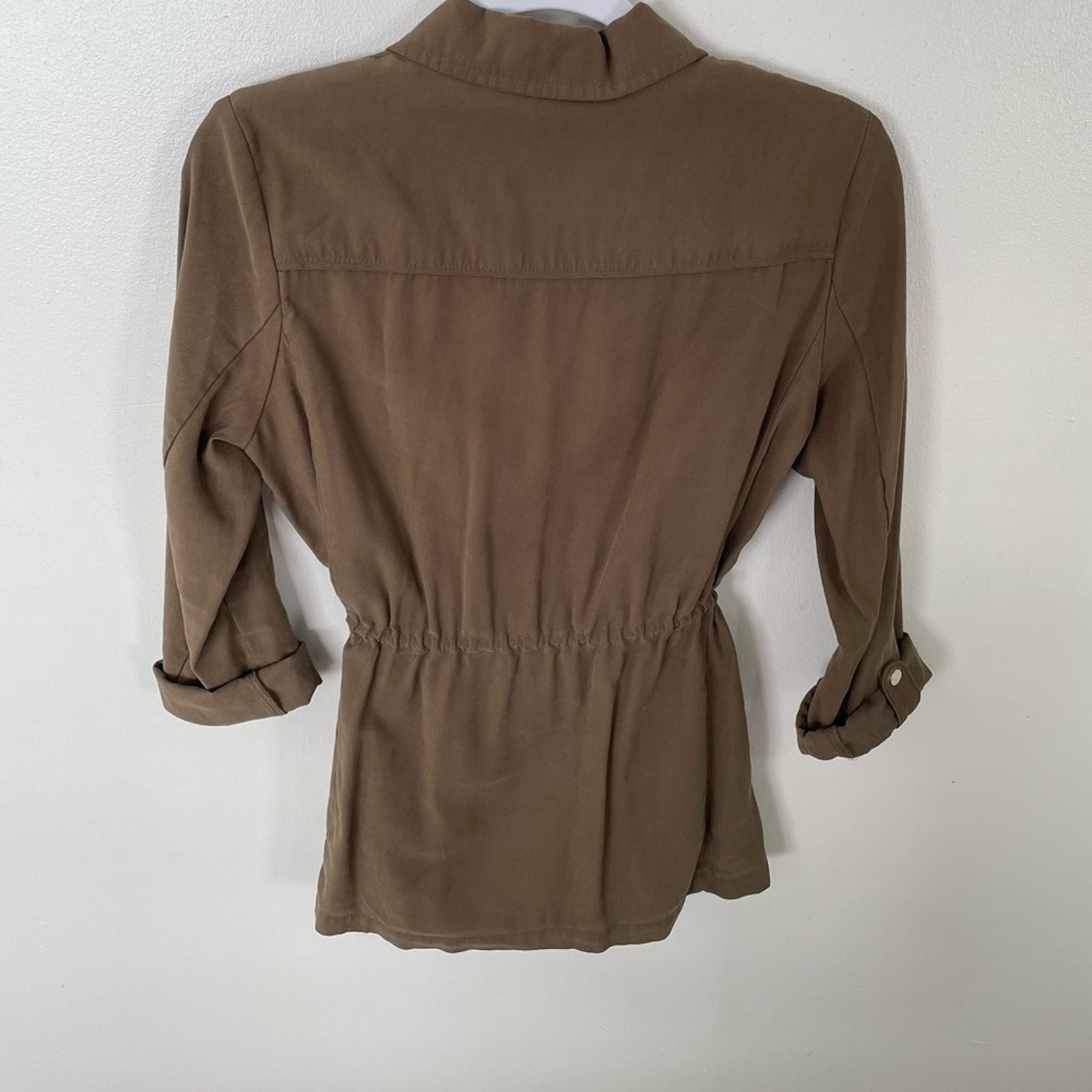 Zara Basic Collection Olive Green Cinched Waist U… - image 3