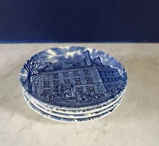 4 Staffordshire Liberty Blue 4 1/8" Coasters