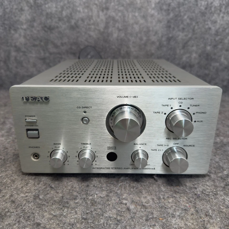 Teac A-H300 MKII HiFi Stereo Integrated Amplifier Silver Seperate 2 Amp Phono - Image 2 of 4