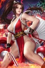 Mai Shiranui Fatal Fury Poster print 11"x17" home decor