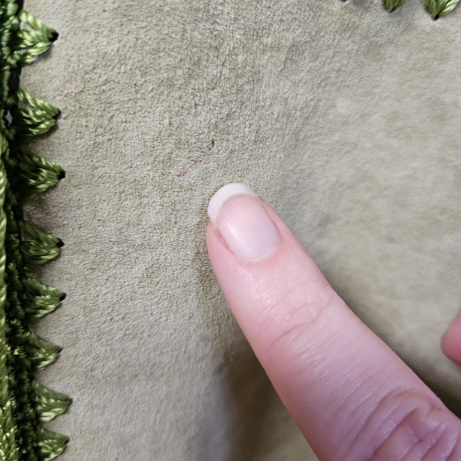 Green Suede Leather Crochet Patchwork Jacket Size… - image 5