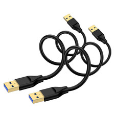 USB to USB Cable 10FT, 2Pack USB3.0 Cable Male to Male Double End USB Cord
