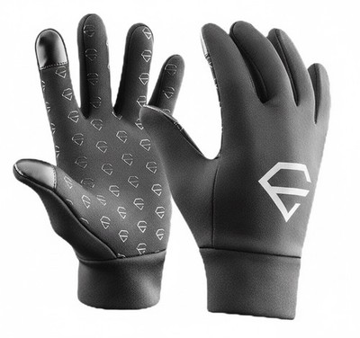 Herren Sport-Handschuhe Gr. M Touchscreen Fleece Fahrrad Laufhandschuhe schwarz
