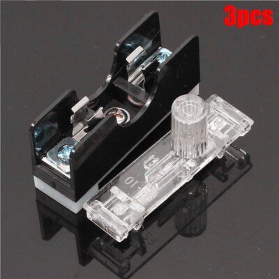 3Pcs FS101 10A Fuse Socket Applied With Indicator Light Din Rail Mounted 6*30 kk
