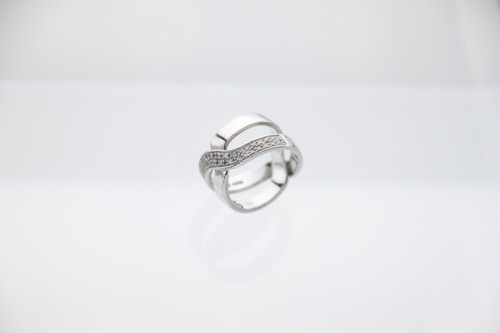 DAMIANI BACI Ring K18 18K 750 White Gold (WG) Diamond US:3.5~4 S0007 - Picture 9 of 15