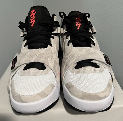 Nike Jordan Zion 2 White Flask Crimson Black Shoes FJ1213