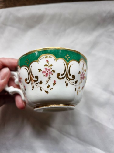 Copeland And Garrett Hand painted Tea Cup & Saucer c1839 Pattern 5481 - Picture 12 of 13