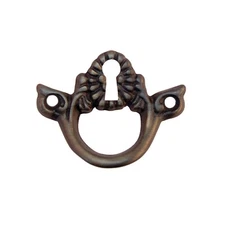 Keyhole Cover Pull Cast Brass Victorian Antique Escutcheon Style Key Hole Pull 