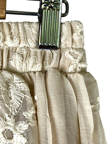 Boho Cottage Core Festival Embroidered Bohme Lace Sheer Maxi Skirt, Women's S - Picture 12 of 15