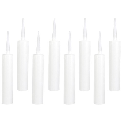 8x Glass Glue Empty Tube Plastic Caulk Tube Refillable Sealant Caulk Tube