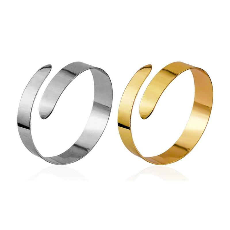 Metal Arm Cuff Upper Arm Bracelet Band for Women Gold Silver Adjustable Arm  Cuff