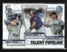 2020 Bowman #TP-COL Ramos / Lavigne /Welker Chrome Talent Pipeline Rockies