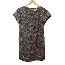 Shelby & Palmer Black & Tan Dress Womens 14W Fitted Waist Pockets Office No Belt