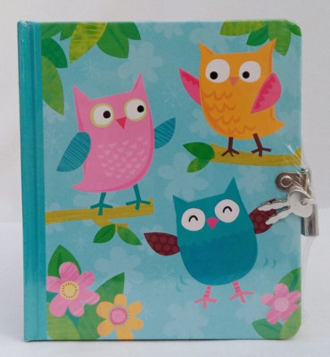 Peaceable Kingdom Sweet Owl Friends - abschließbares Schlüsseltagebuch