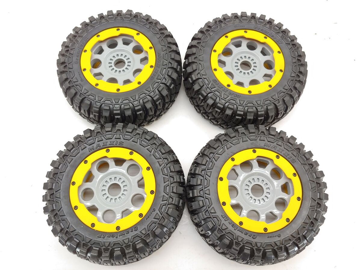 NEW 4x Losi DBXL 1/5 Yellow Creepy Crawler LT Tires Beadlock NEW 4x Losi DBXL 1/5 Yellow Creepy Crawler LT Tires Beadlock