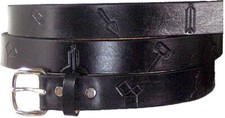 1  " Tools Masonic Blue Lodge Freemasons Mason Grand Lodge Leather Belt  Buckle