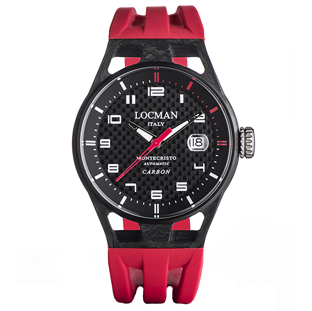 Locman Italy Herrenuhr Montecristo Carbon rot Automatik 0544