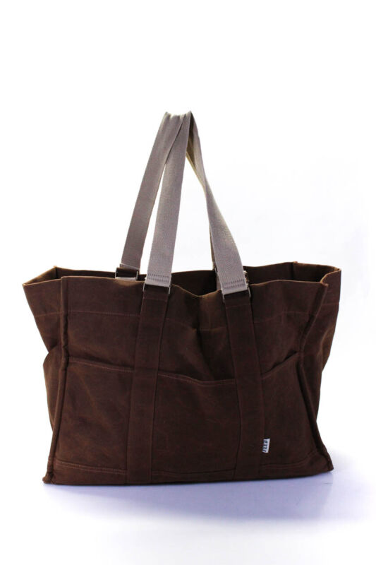 Feed Women's Top Handle Pockets Tote Handbag Brown Size L