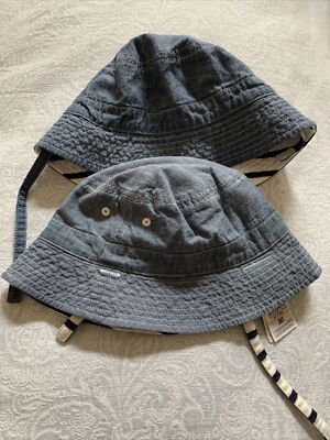 Lot of 2 Bebe floppy hats Matching Mommy and Baby Linen Bucket Hat Set- Spice – Blue  main image 3