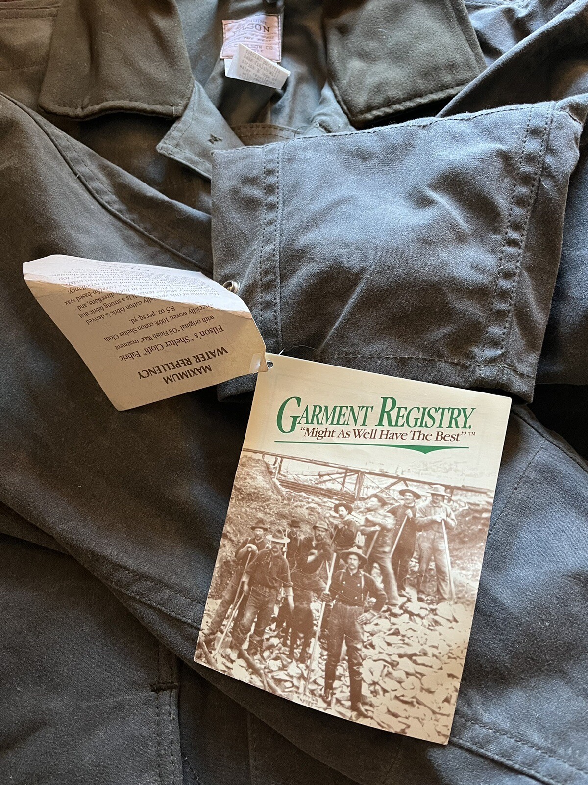 Vintage Filson Waxed Canvas Hunting Jacket Size Small Waterfowl 435 DEADSTOCK eBay