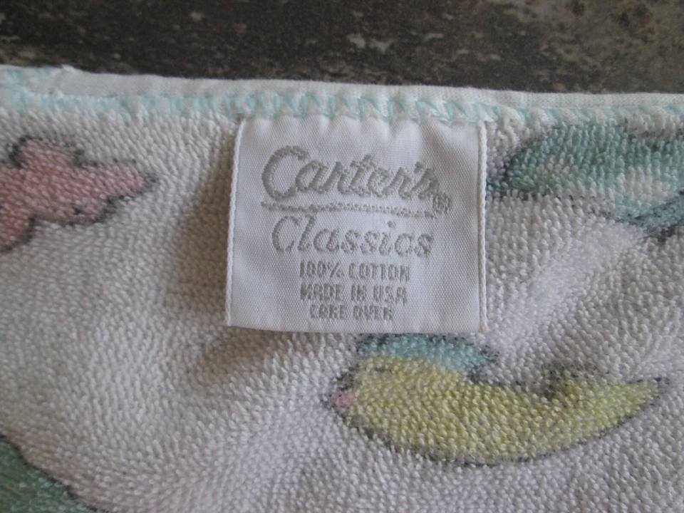 Lote De Colección Carter's Classics Toalla de Tela de Terry con Capucha 100% Algodón Animales Oso Foto 4 de 4