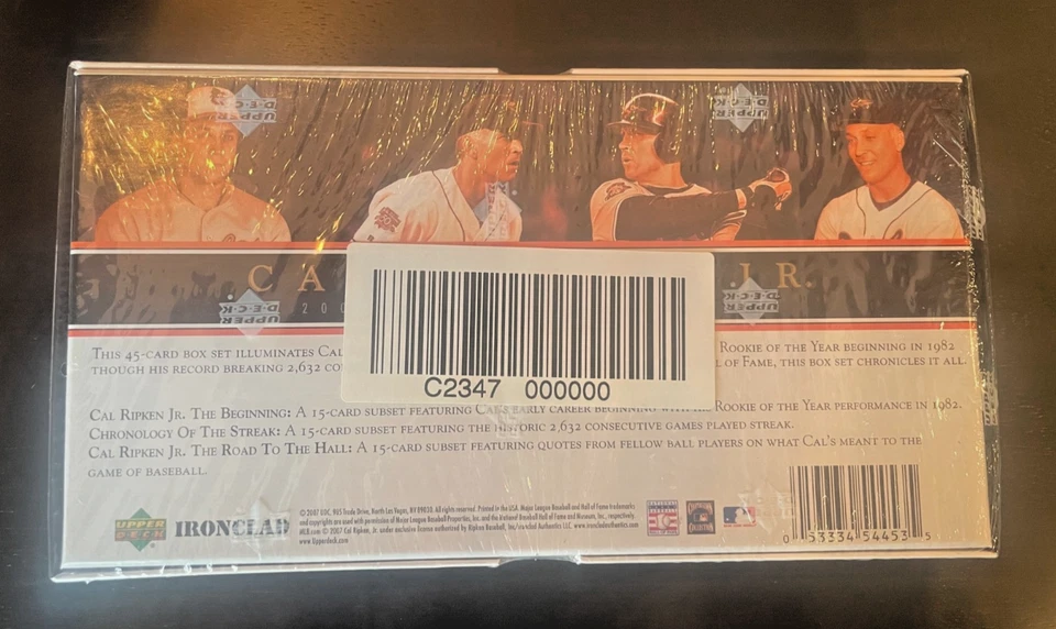 2007 Upper Deck Cal Ripken Jr. Factory Sealed Commemorative 45-Card Box Set - Image 2 of 2