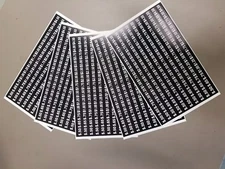 VENDING MACHINE PRICE LABEL SHEET 650 STICKERS VARIETY 5 STICKER SHEETS TOTAL