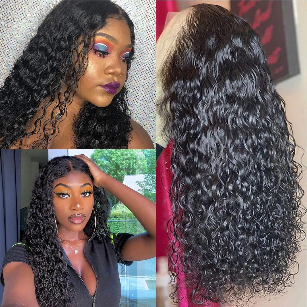 Water Wave Wig Pre Plucked Lace Front Wigs Human Hair Wet and Wavy