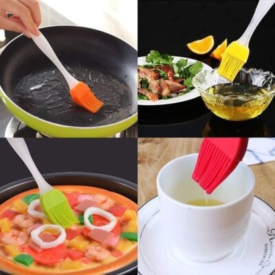2 Stück Silikon Spatel & Pinsel Set Hitzebeständig Backen Kochen Utensilien Werkzeuge UK